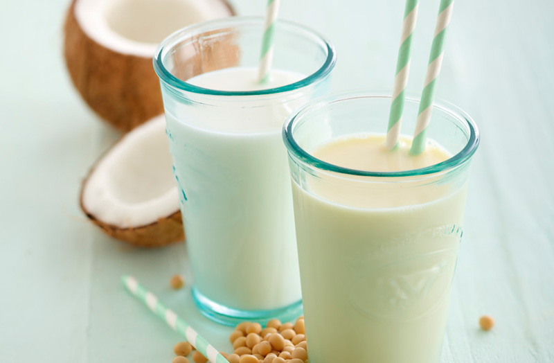 Tipos de leche y bebidas vegetales coco
